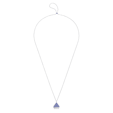 链坠手表, 三角形切割, 蓝色, 不锈钢 - Swarovski, 5631158