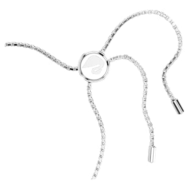 Matrix สร้อยข้อมือ, ดวงตาปีศาจ, ขาว, เคลือบโรเดียม - Swarovski, 5632062