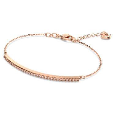 Braccialetto Only, Bianco, Placcato color oro rosa - Swarovski, 5632063