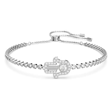 Bracelet Matrix, Main, Blanc, Métal rhodié - Swarovski, 5632065