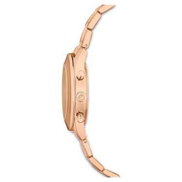 Octea Lux Sport watch, Swiss Made, Metal bracelet, Brown, Gold-tone finish - Swarovski, 5632472