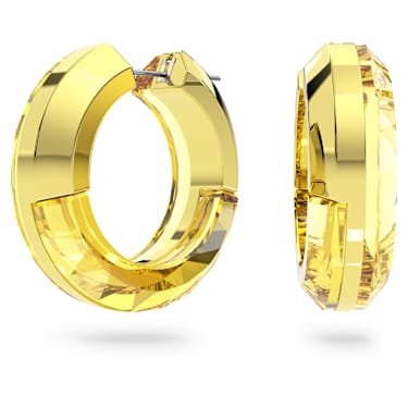 Anneaux d'oreilles Lucent, Pièce d'exception, Forme ronde, Jaunes - Swarovski, 5633435