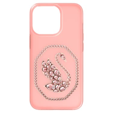 Ovitek za mobilni telefon, Labod, iPhone® 13, Bledo roza - Swarovski, 5633712