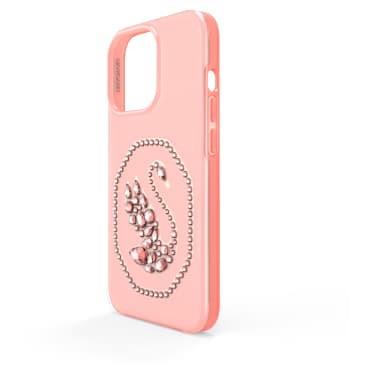 Ovitek za mobilni telefon, Labod, iPhone® 13, Bledo roza - Swarovski, 5633712