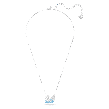 Swarovski Iconic Swan 链坠, 天鹅, 小码, 蓝色, 镀铑 - Swarovski, 5633856