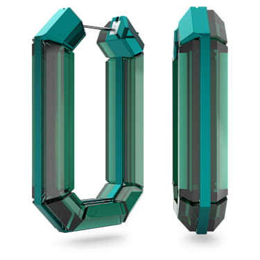 Lucent Kreolen, Statement, Achteckform, Grün - Swarovski, 5633953
