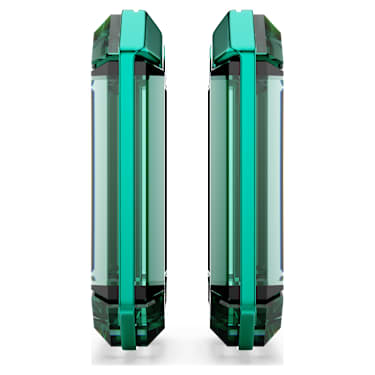 Lucent karika fülbevaló, Statement, Nyolcszög alakú, Zöld - Swarovski, 5633953