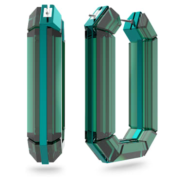 Lucent Kreolen, Statement, Achteckform, Grün - Swarovski, 5633953