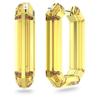 Κρίκοι Lucent, Statement, Στρογγυλής κοπής, Κίτρινα - Swarovski, 5633954