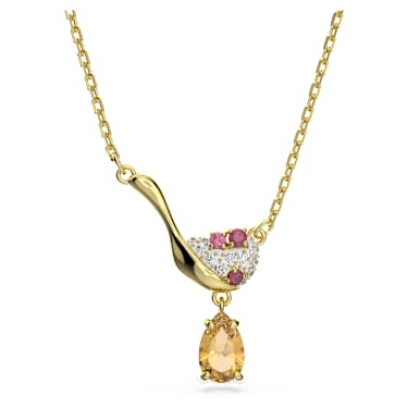 Cariti pendant, Red bean ice, Multicolored, Gold-tone plated - Swarovski, 5634333