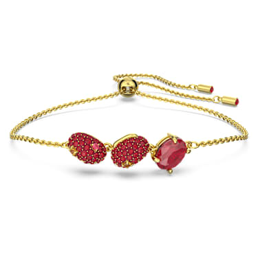 Cariti Armband, Adzukibohnen, Rot, Goldlegierungsschicht - Swarovski, 5634713