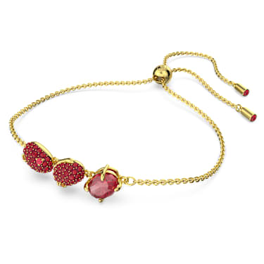 Cariti Armband, Adzukibohnen, Rot, Goldlegierungsschicht - Swarovski, 5634713