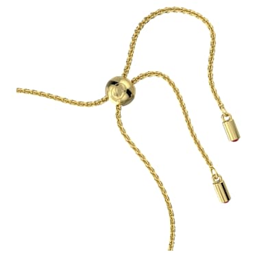 Pulseira Cariti, Feijão vermelho, Vermelha, Lacado a dourado - Swarovski, 5634713
