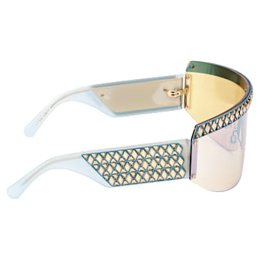 Óculos de sol, Máscara, Tonalidade gradiente, SK0363 30X, Azul - Swarovski, 5634749