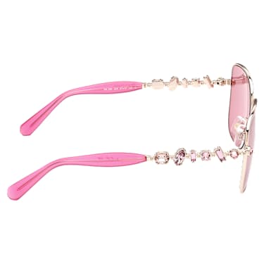 Lunettes de soleil, Forme carrée, SK0358 32S, Roses - Swarovski, 5634750
