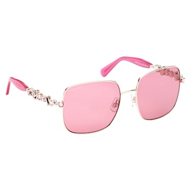 Lunettes de soleil, Forme carrée, SK0358 32S, Roses - Swarovski, 5634750