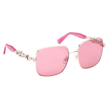 Sunglasses, Oval shape, SK0360 45G, Gold tone | Swarovski