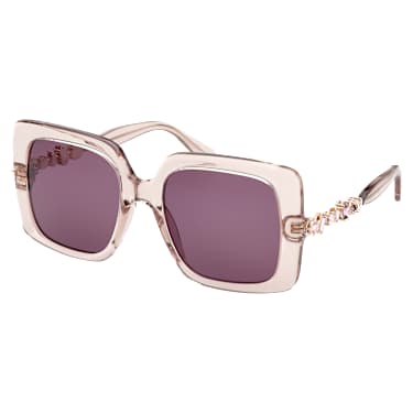 Sunglasses, Oversized, Square shape, SK0357 20S, Purple | Swarovski