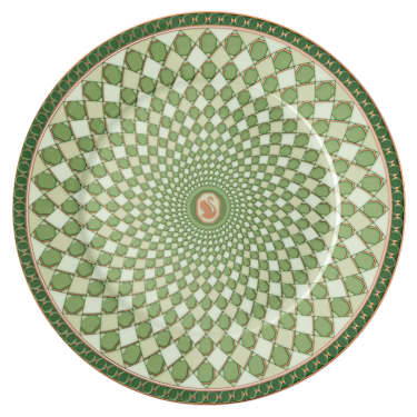 Signum 面包碟, 瓷器, 绿色 - Swarovski, 5635495