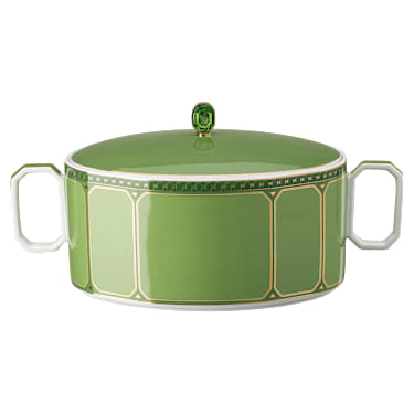 Posoda Signum, Porcelan, zelena - Swarovski, 5635498
