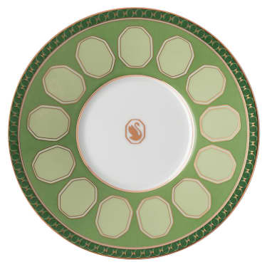 Skodelica za kavo s podstavkom Signum, Porcelan, zelena - Swarovski, 5635503