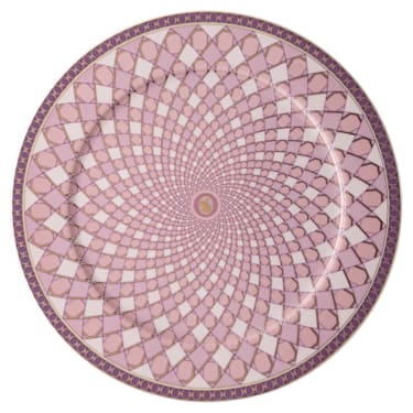 Signum service plate, Porcelain, Large, Pink - Swarovski, 5635510