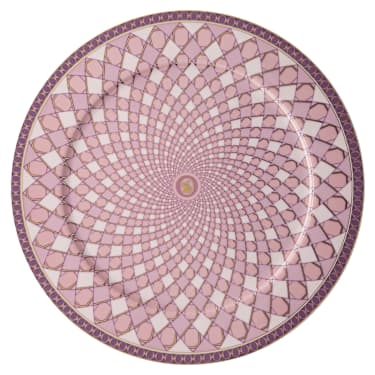 Signum service plate, Porcelain, Pink - Swarovski, 5635510