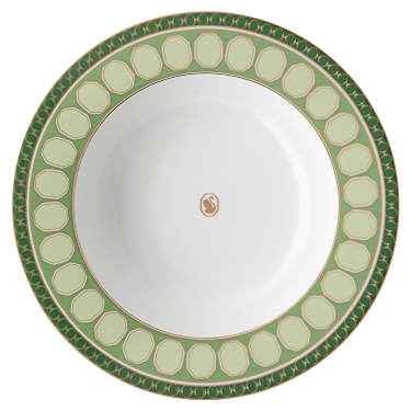 Assiette creuse Signum, Porcelaine, Verte - Swarovski, 5635525