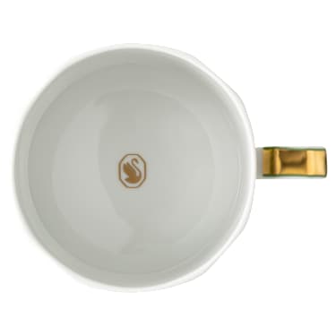Tazza con piattino Signum, Porcellana, Verde - Swarovski, 5635526