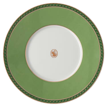 Tazza con piattino Signum, Porcellana, Verde - Swarovski, 5635526