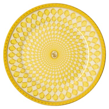 Signum 面包碟, 瓷器, 黄色 - Swarovski, 5635530