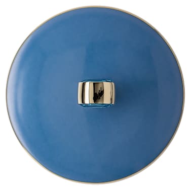Caneca com tampa Signum, Porcelana, Azul - Swarovski, 5635534