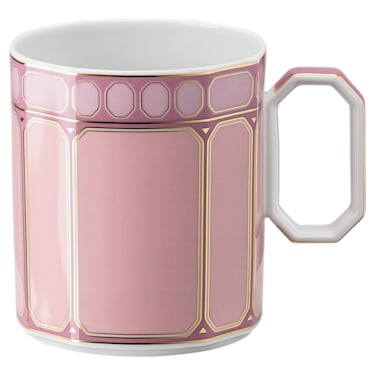 Signum mug with lid, Porcelain, Pink - Swarovski, 5635539