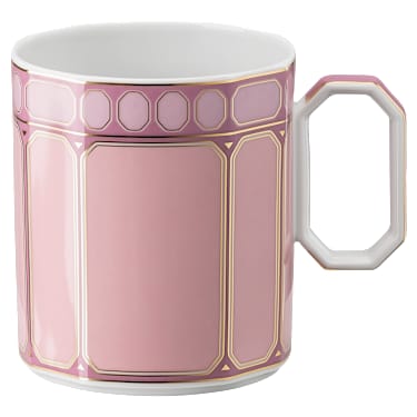 Taza con tapa Signum, Porcelana, Rosa - Swarovski, 5635539