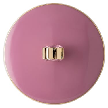 Signum Kapaklı kupa, Porselen, Pembe - Swarovski, 5635539