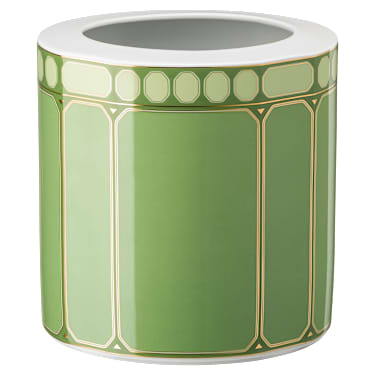 Vaso Signum, Porcellana, Largo, Verde - Swarovski, 5635543