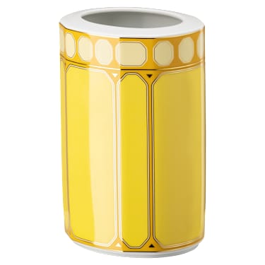Signum Vase, Porzellan, Mittelgroß, Gelb - Swarovski, 5635550