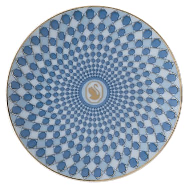 Signum plate, Porcelain, Small, Blue - Swarovski, 5635553