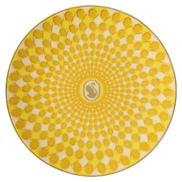 Plato Signum, Porcelana, Pequeño, Amarillo - Swarovski, 5635554