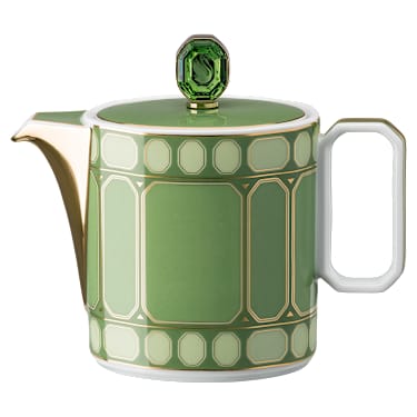 Vrček za mleko Signum, Porcelan, zeleni - Swarovski, 5635565