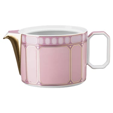 Signum Teekanne, Porzellan, Klein, Rosa - Swarovski, 5635566