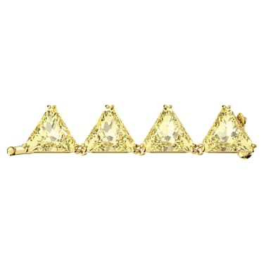 Matrix extender, Triangle cut, Yellow, Gold-tone plated - Swarovski, 5635623