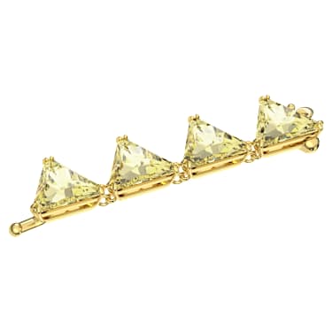 Matrix extender, Triangle cut, Yellow, Gold-tone plated - Swarovski, 5635623