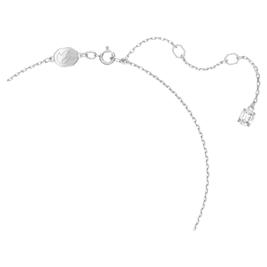 Una Angelic pendant, Round cut, Pavé, White, Rhodium plated - Swarovski, 5636264