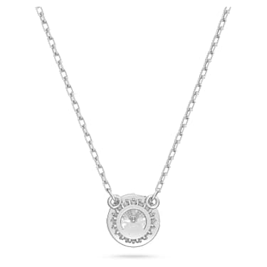 Pendente Una Angelic, Taglio tondo, Pavé, Bianco, Placcato rodio - Swarovski, 5636264