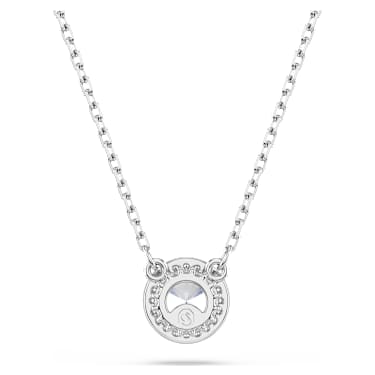 Una Angelic Anhänger, Rundschliff, Pavé, Weiß, Rhodiniert - Swarovski, 5636264