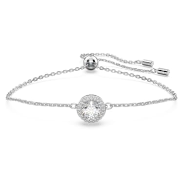 Constella bracelet, Round cut, White, Rhodium plated - Swarovski, 5636266