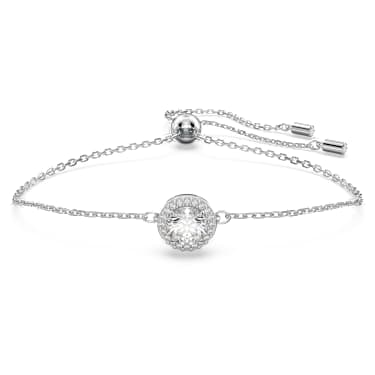 Una Angelic Armband, Rundschliff, Weiß, Rhodiniert - Swarovski, 5636266