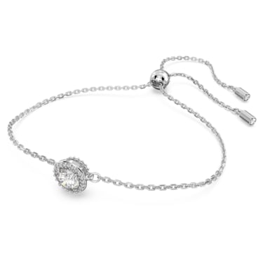 Constella bracelet, Round cut, White, Rhodium plated - Swarovski, 5636266