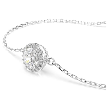 Una Angelic 手链, 圆形切割, 白色, 镀铑 - Swarovski, 5636266